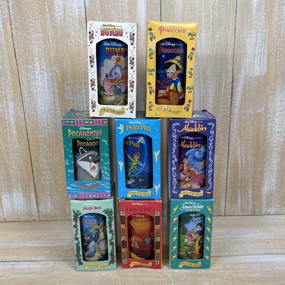 Lot of 8 Disney Burger King Collector Series Promotional Glasses in Original Box - Picture 1 of 16